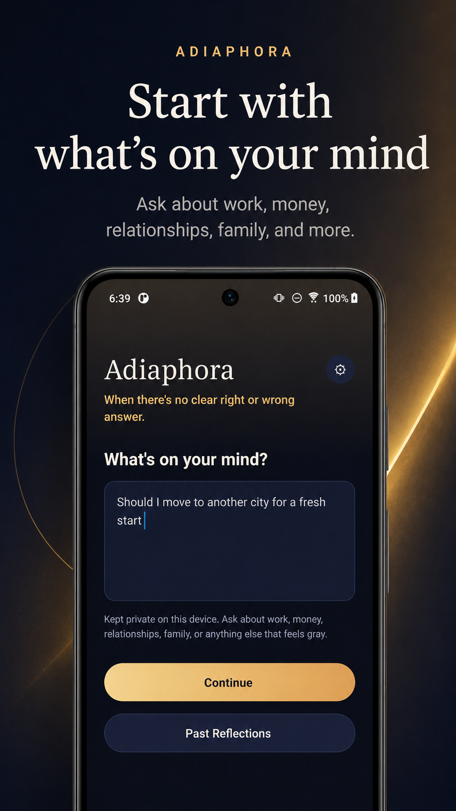 Ask decision screen