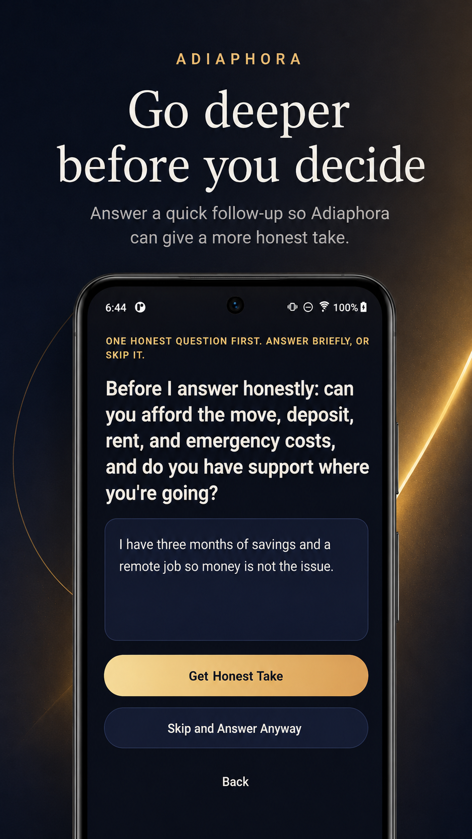 Smart follow-up screen